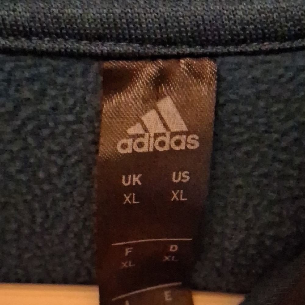 Adidas Blue Hooded Sweatshirt XL